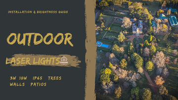 YouTube thumbnail for Outdoor Laser Lights—power and setup in 60 seconds for trees, walls and patios, no fog needed.