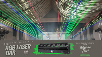 RGB laser bar top-down DJ booth layout