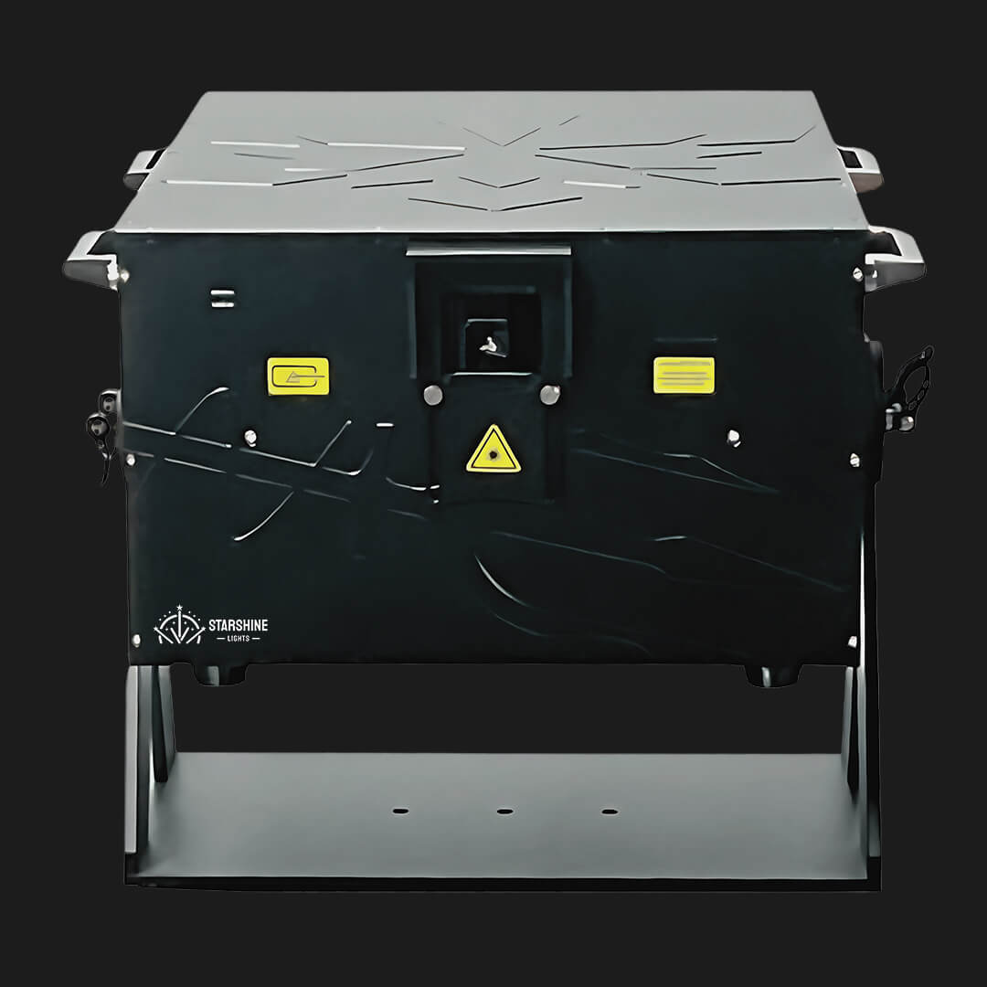 Short throw laser projector mapping urban landscape