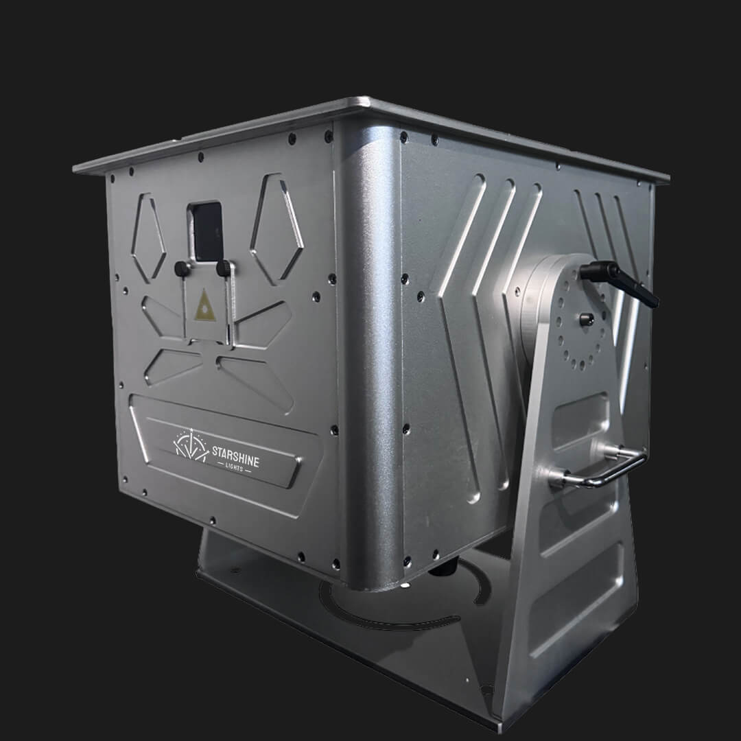 O30 outdoor laser light projector in festival setup