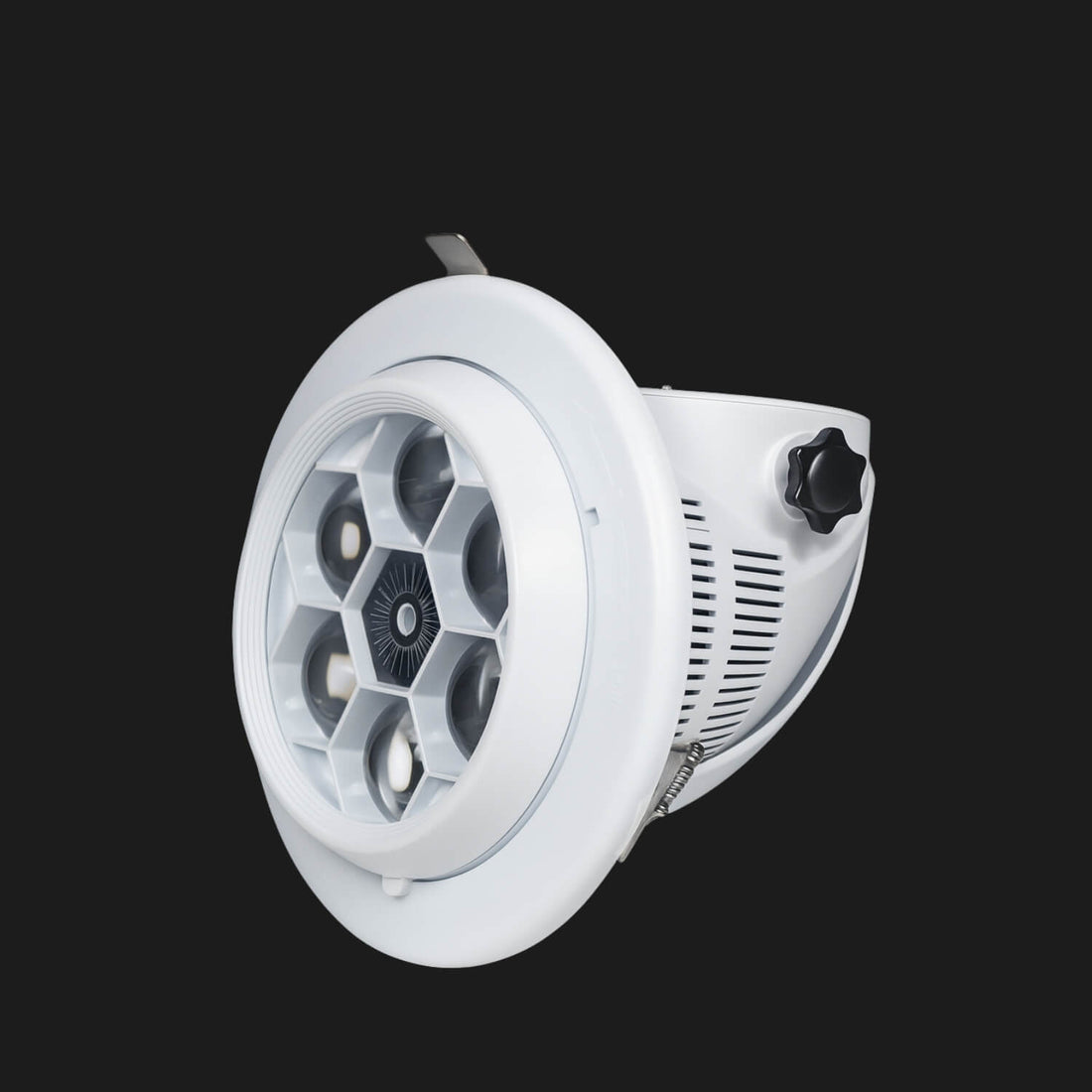 X7 DJ laser lights front view with hexagonal bee-eyes