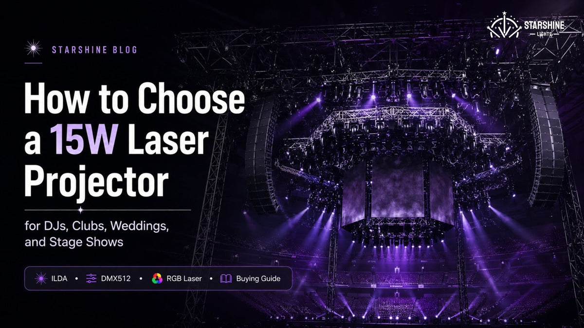 15W Laser Projector: ILDA DMX Control for DJs & Clubs