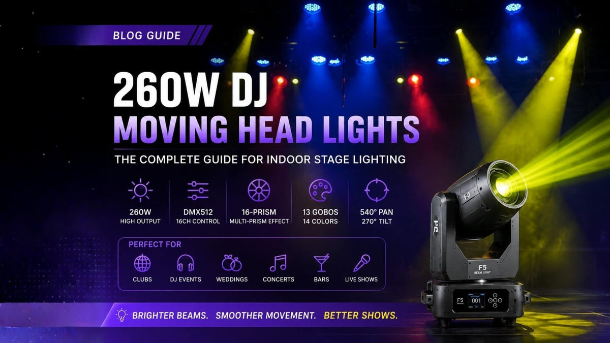260W DJ Moving Head Lights: Beam Effects for Indoor Stages