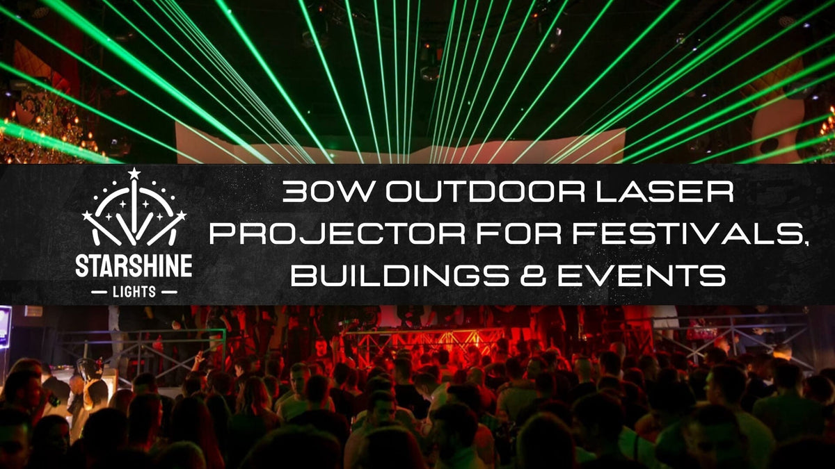 30W Outdoor Laser Projector for Festivals, Buildings & Events