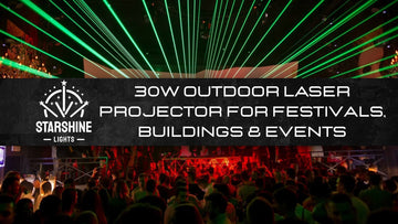 30W outdoor laser projector at festival stage