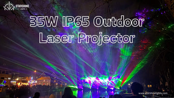 O35 outdoor laser projector with IP65 housing close-up