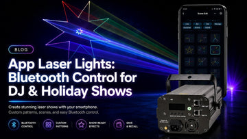 App laser lights for DJ and holiday shows