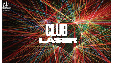Bar laser lights setup with haze in a club