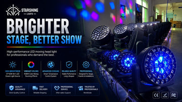 Bee eye moving head light on a concert stage