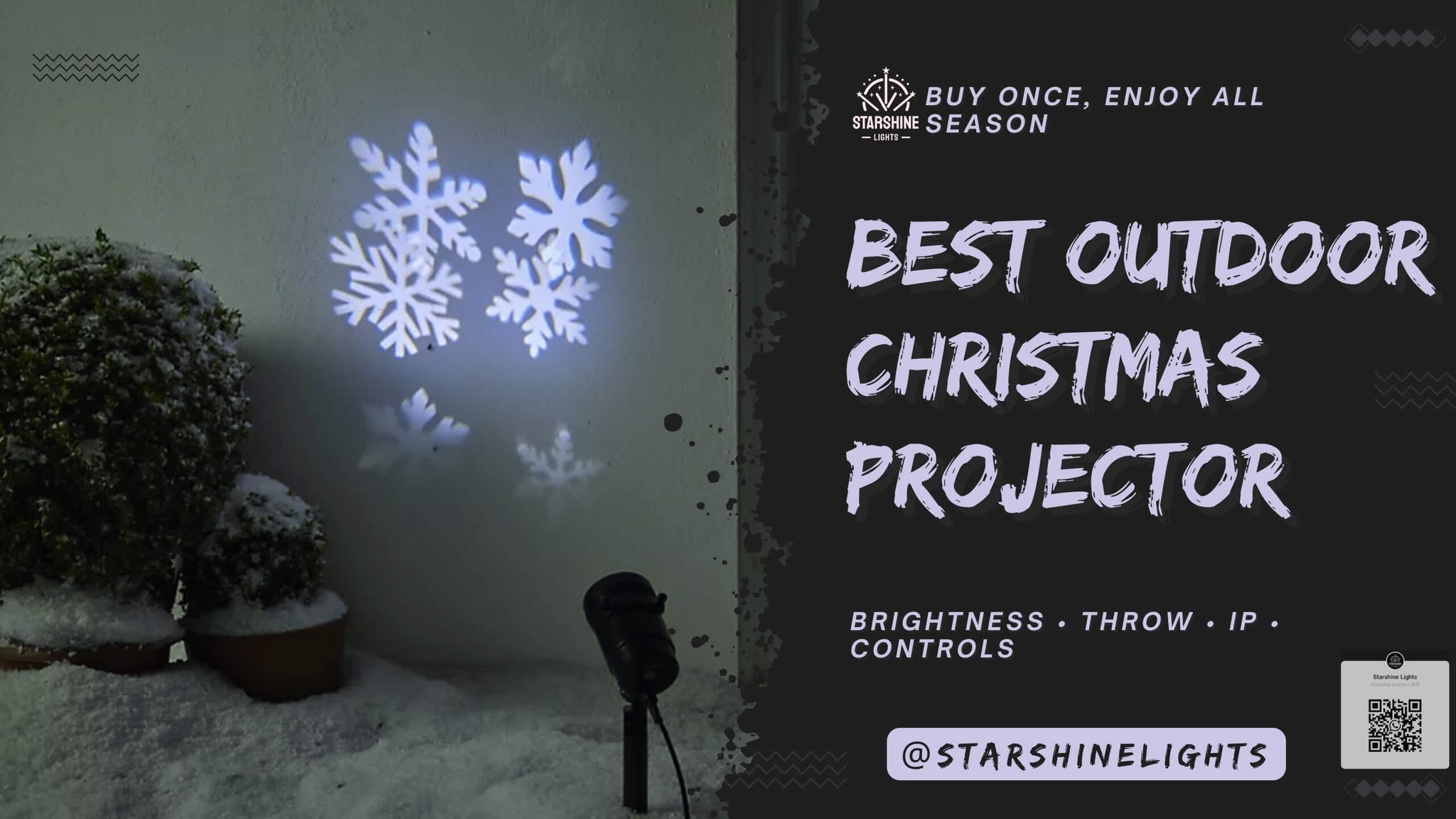 Best outdoor Christmas projector guide on brightness throw IP and controls