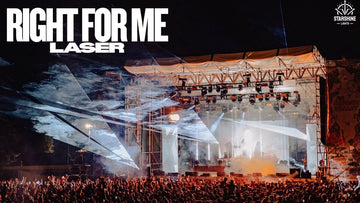 Mobile DJ laser lights setup with fog machine