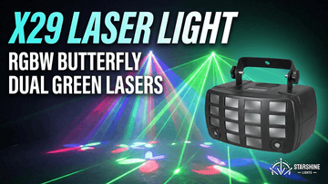 Compact DJ lighting setup with RGBW beams