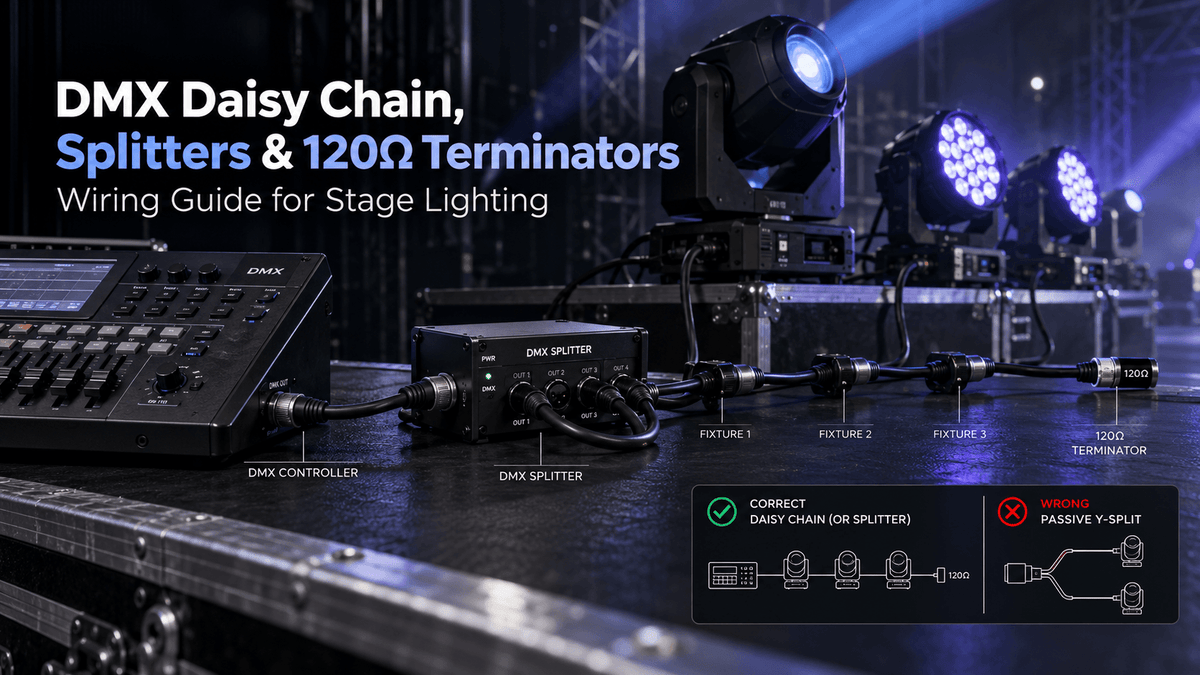 DMX Daisy Chain, Splitters & 120Ω Terminators: Wiring Guide