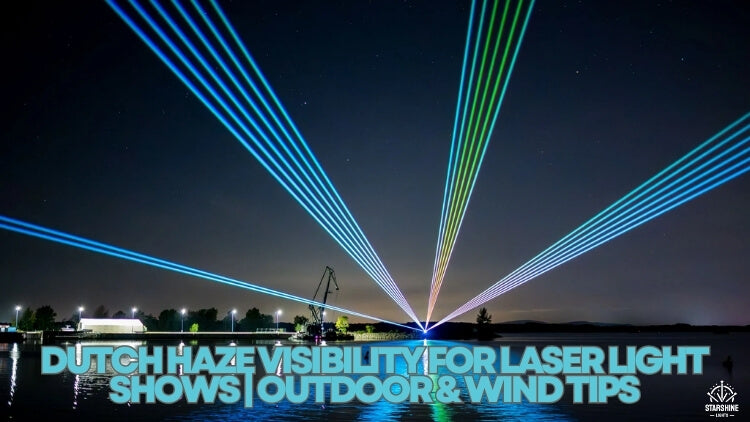 Wind corridor microclimate for a laser light show—L-screen + U-loop fans