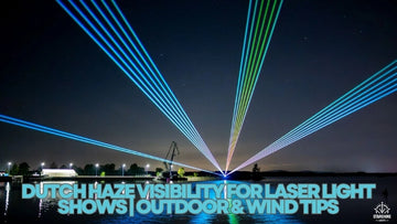 Wind corridor microclimate for a laser light show—L-screen + U-loop fans