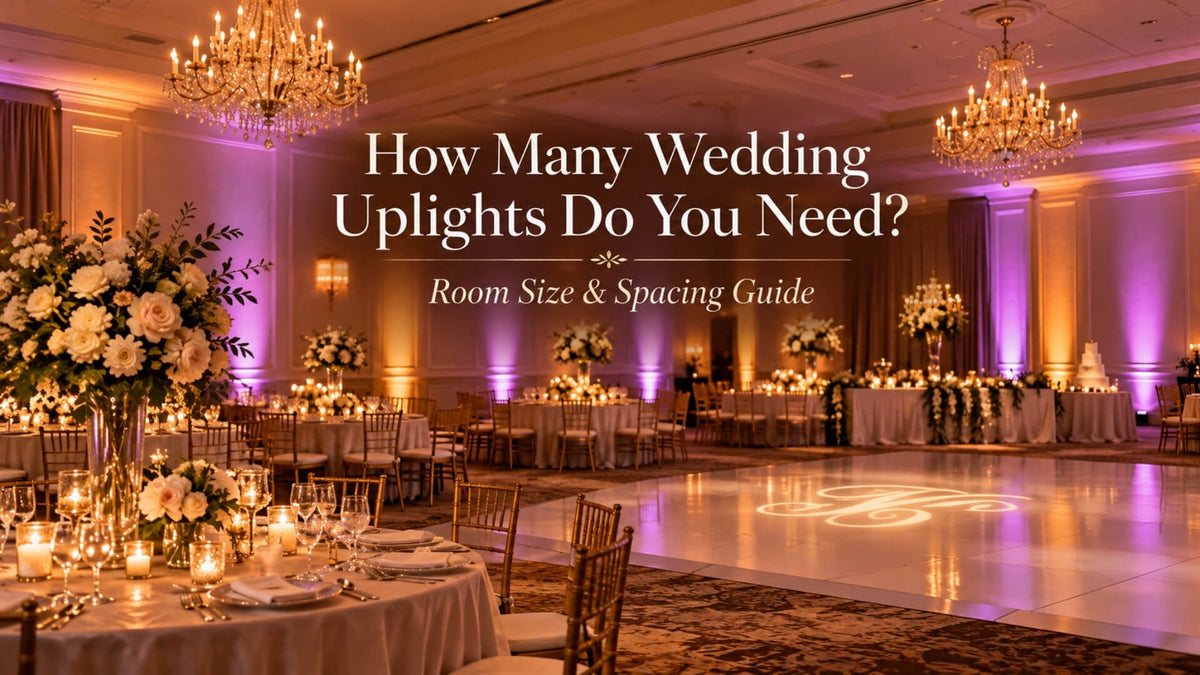 How Many Wedding Uplights Do You Need? Spacing Guide