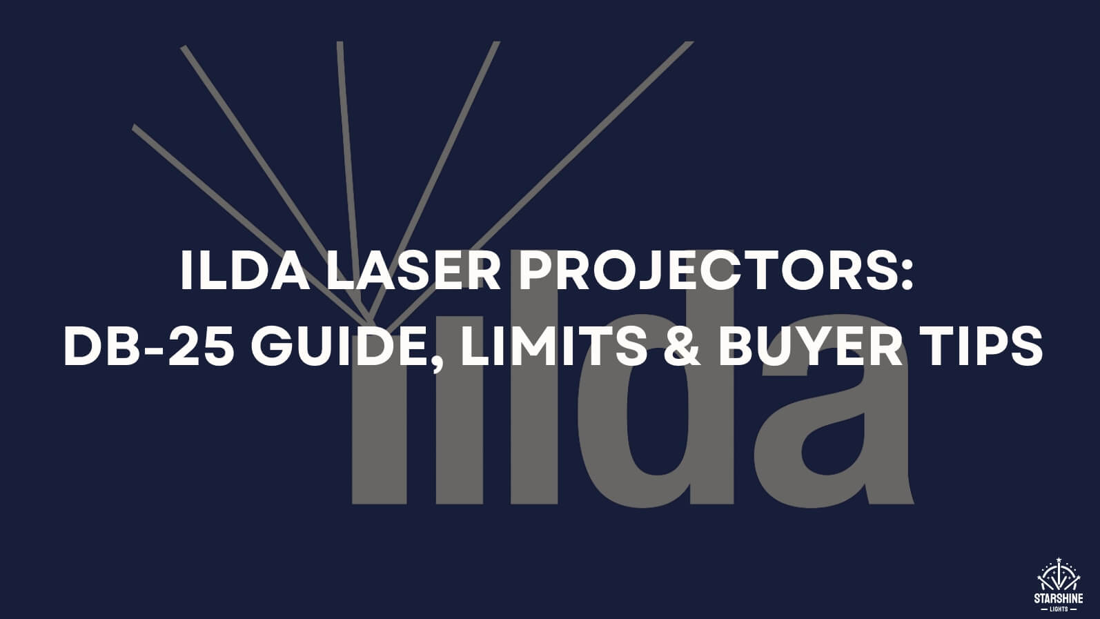 ILDA DB-25 connector on an RGB laser projector back panel (ILDA connection close-up)