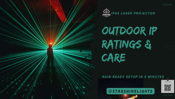 IP65 laser light projector outdoor setup and care guide for rain and mist