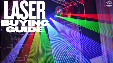 Technician measuring irradiance of audience scanning laser show with power meter