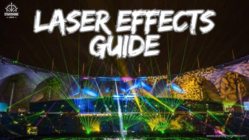 Laser projector beams in haze for a laser light show