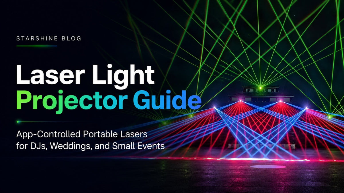Laser Light Projector: App Control for DJs & Weddings