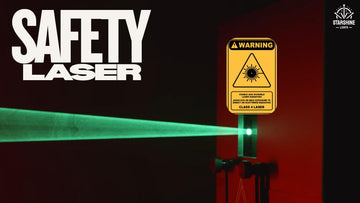 Stage laser lights with safe audience beam angles