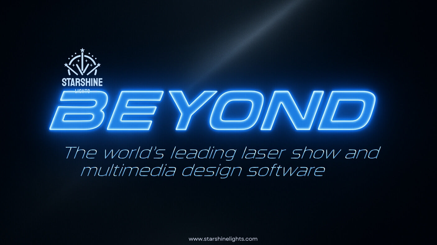 BEYOND timeline on a laser projector