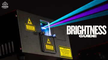 RGB stage laser lights showing wavelength and power