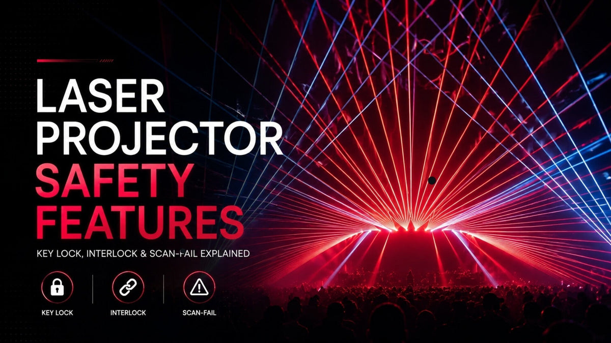 Laser Projector Safety: Key Lock, Interlock & Scan-Fail Guide