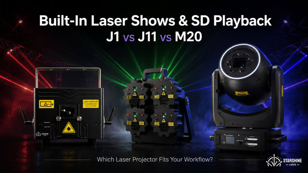 Best Laser Projectors with Built-In Shows: J1 vs J11 vs M20