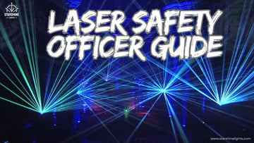Laser Safety Officer checking laser show safety setup before operation