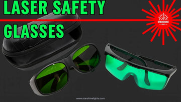 Laser safety zoning with stage lasers above crowd