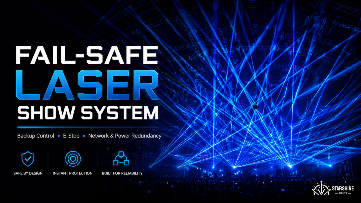 Fail-Safe Laser Show System: Backup Control, E-Stop & Redundancy