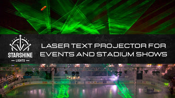 Stadium laser projection with custom text
