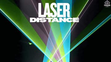 LaserCube 5W STAR laser light show projector on club stage