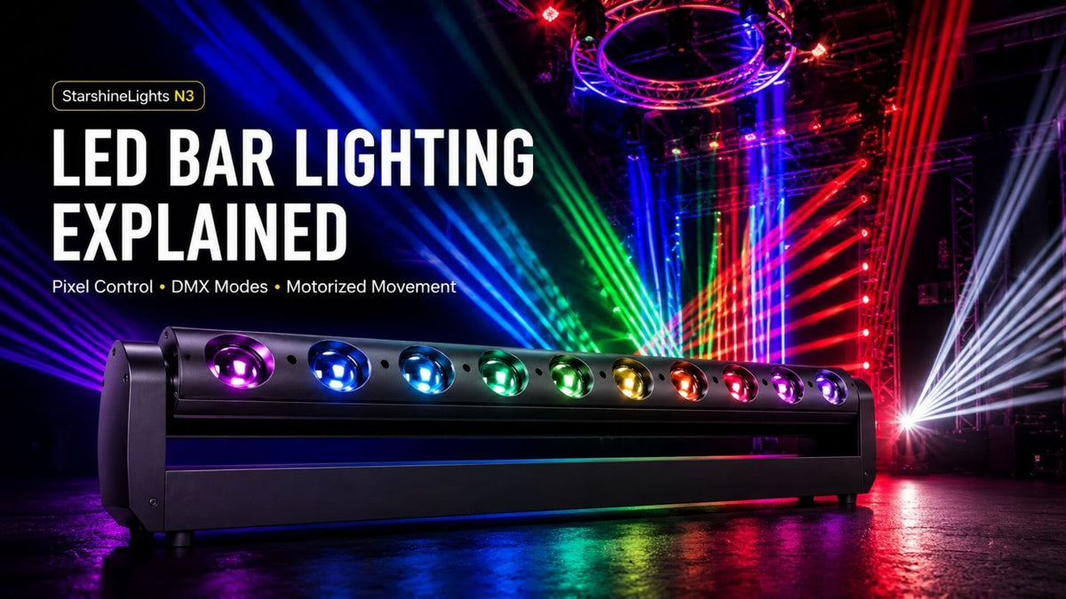 LED Bar Lighting: Pixel Control & DMX Modes for Stage Shows