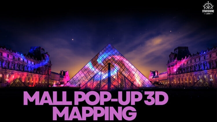 Mall Pop-Up 3D Mapping – 4K Laser Projector + Short Throw, MP4/JPG