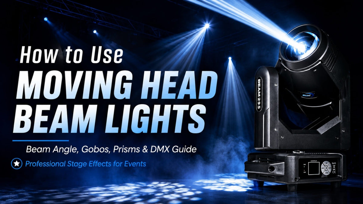 Moving Head Beam Light: Beam, Gobo & Prism Effects for Events