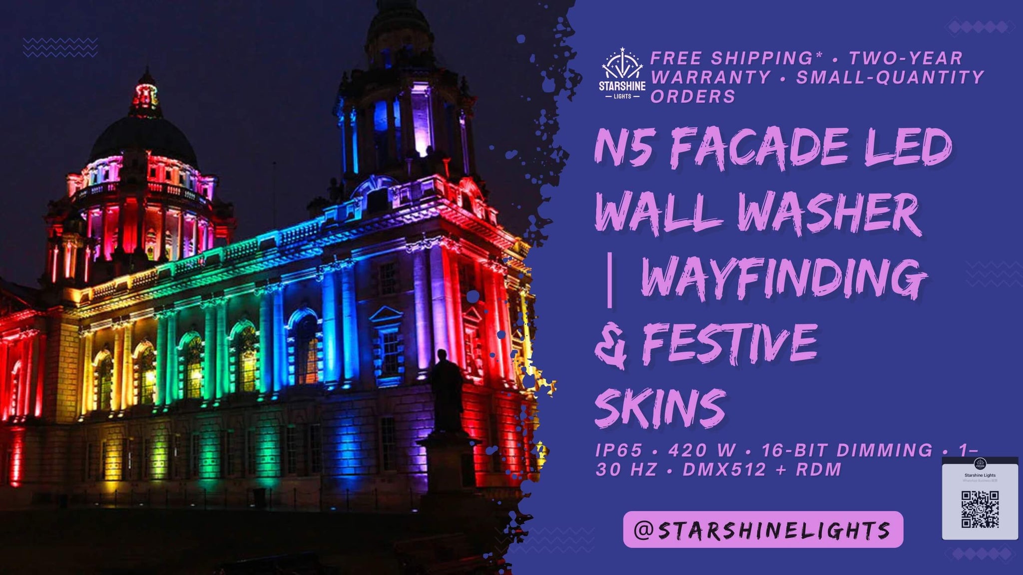 N5 Facade LED Wall Washer | Wayfinding & Festive Skins