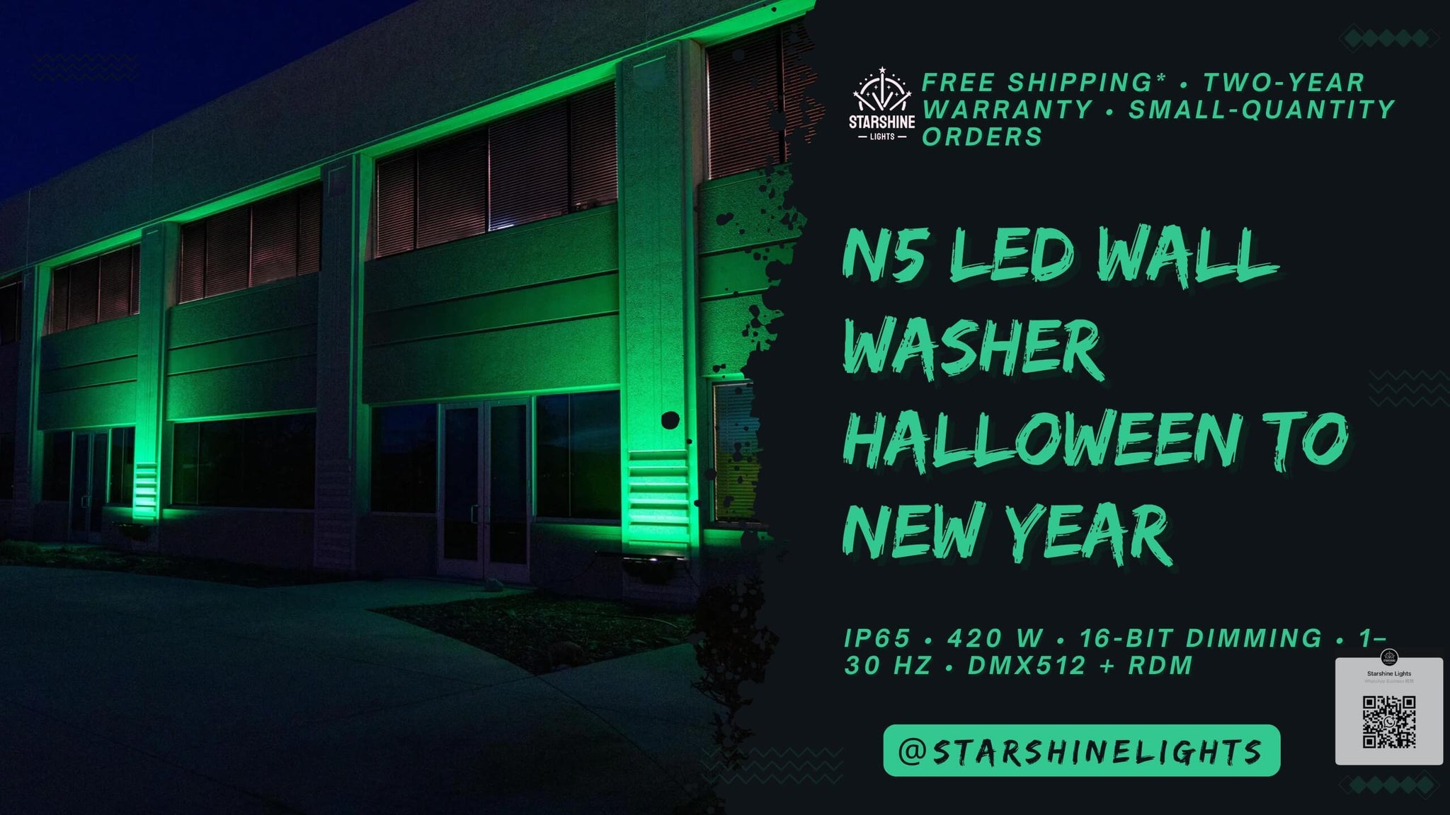 N5 rental ops—IP65, 420 W, 16-bit, 1–30 Hz, DMX/RDM.