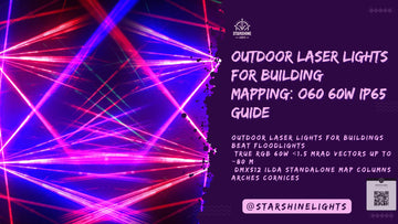 O60 60W IP65 true RGB outdoor laser lights for buildings façade mapping 30 kpps 60 degree scan DMX512 ILDA crisp vector beams