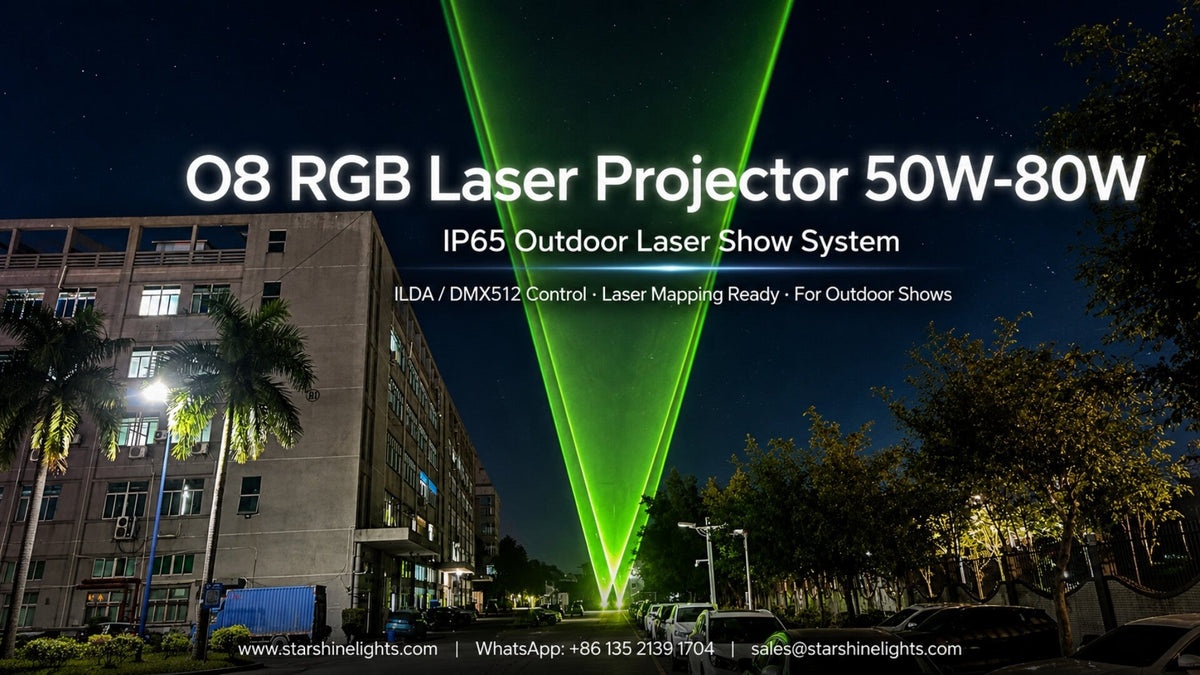Outdoor RGB Laser Projector: IP65 Power for Large Shows