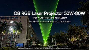 O8 outdoor RGB laser projector guide