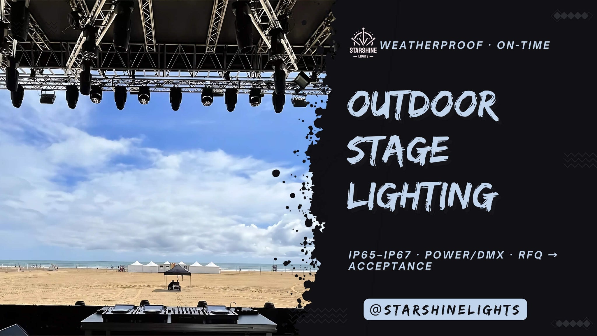 outdoor stage lighting for municipal events – IP65 to IP67, DMX control, RFQ to acceptance
