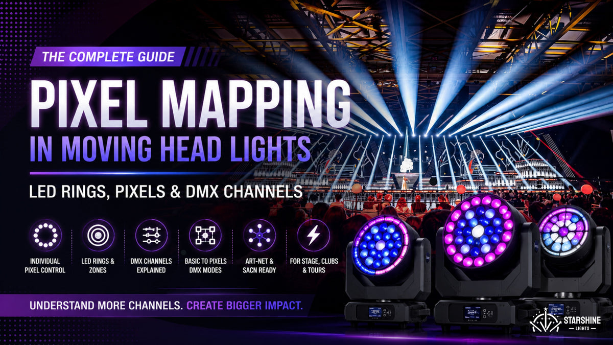 Pixel Control in Moving Head Lights: Rings, Pixels & DMX