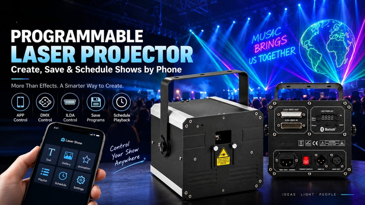 Programmable Laser Projector: Create & Schedule Shows by Phone
