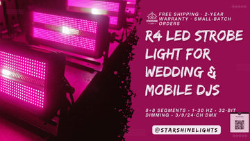 R4 wedding strobe—16 zones, 1–30 Hz, 32-bit; free shipping.