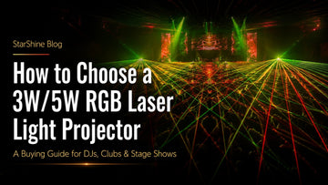 RGB laser light projector for DJ stage shows
