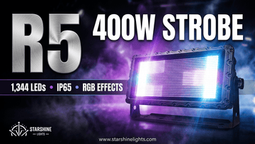 R5 RGB LED strobe light on an outdoor stage