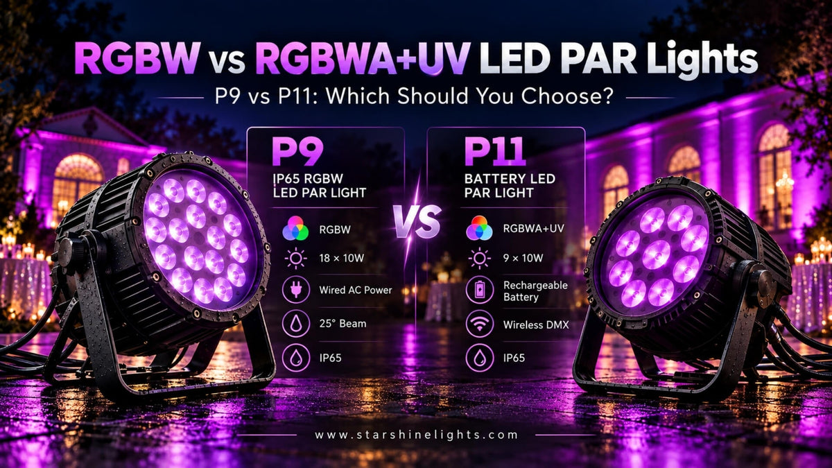 RGBW vs RGBWA+UV LED PAR Lights: Which to Choose?
